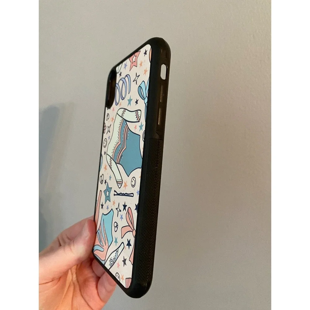 iPhone XR‎ Case Unisex Peach Gymnastics Leotard Star Print Bumper Cover